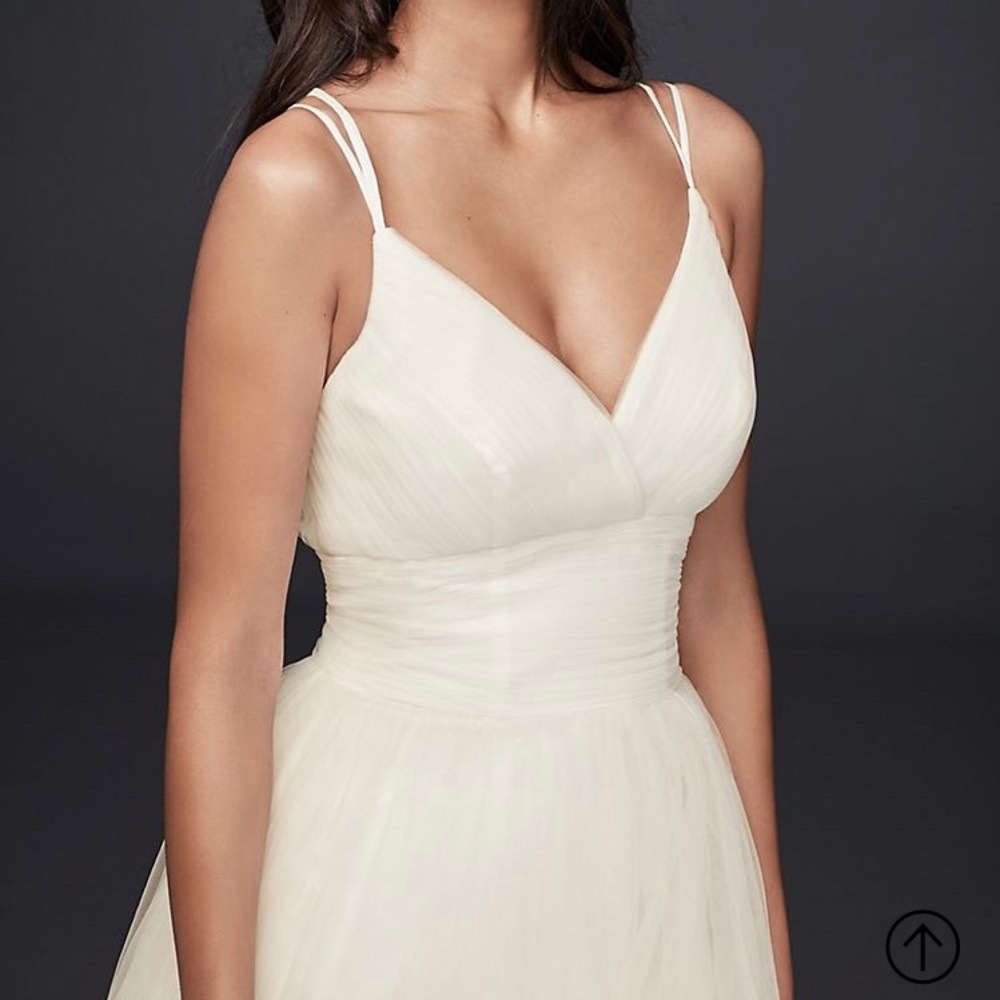 Ball gown/ a line spaghetti strap wedding dress